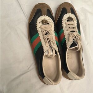 Gucci Black and Green Stripe Sneakers